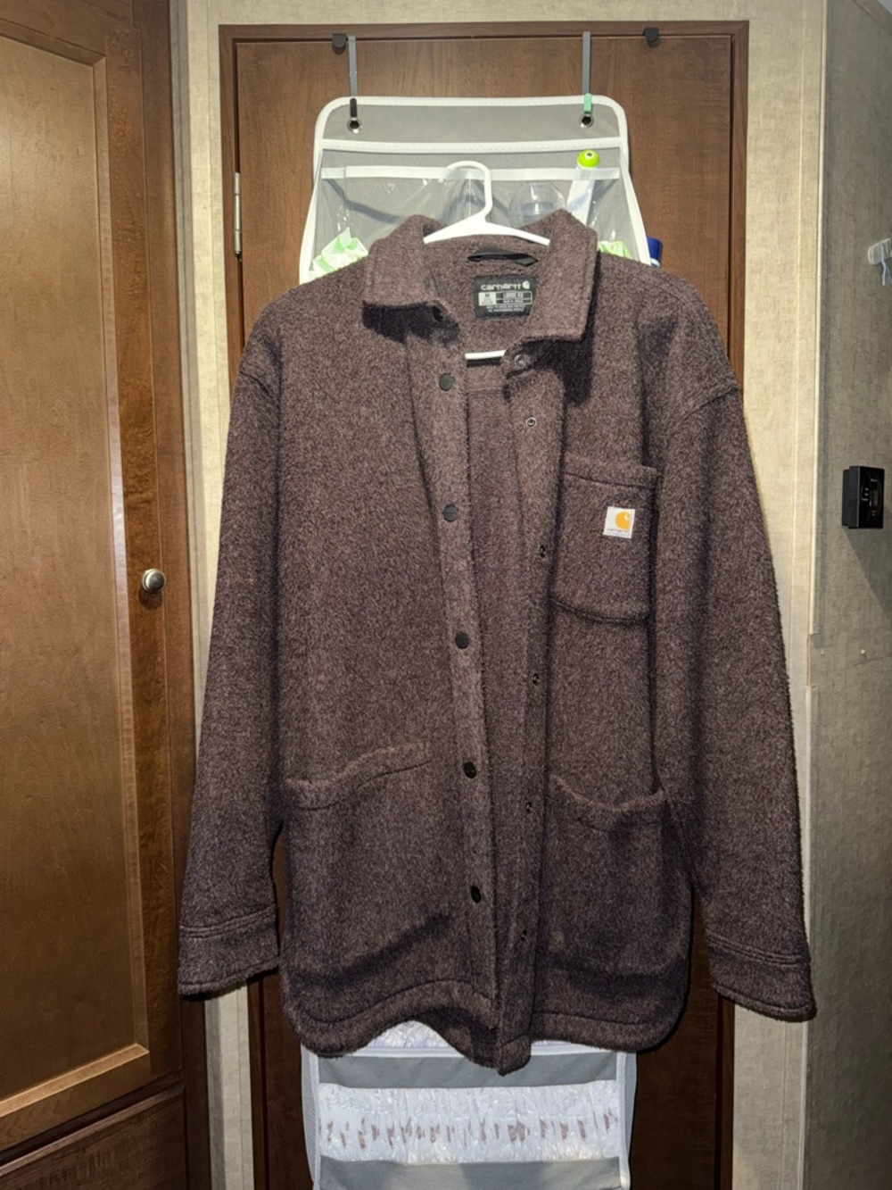 Carhartt Burgundy Wool-Blend Work Overskirt